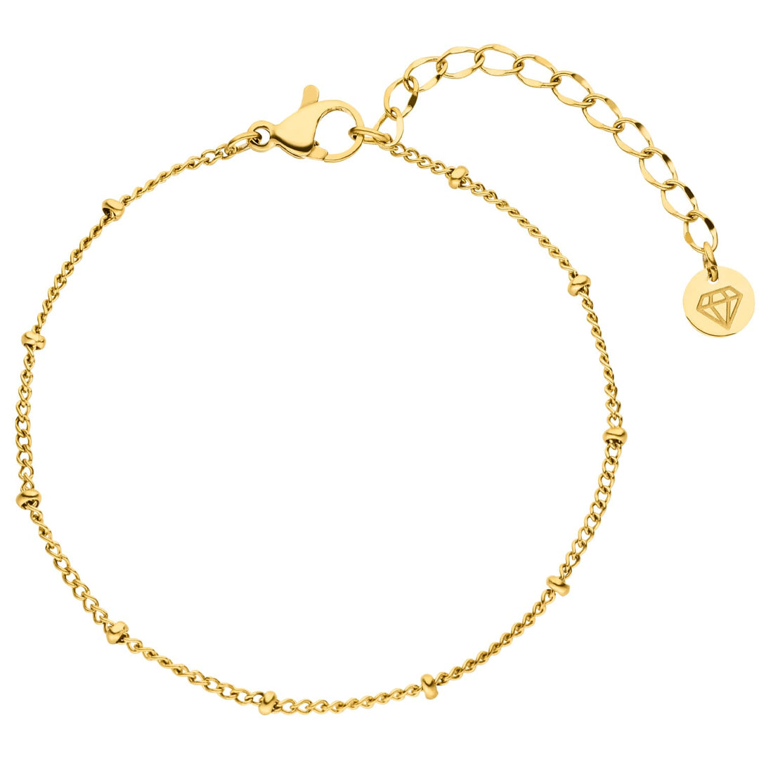 Filigranes Armband mit Kügelchen 18K vergoldet