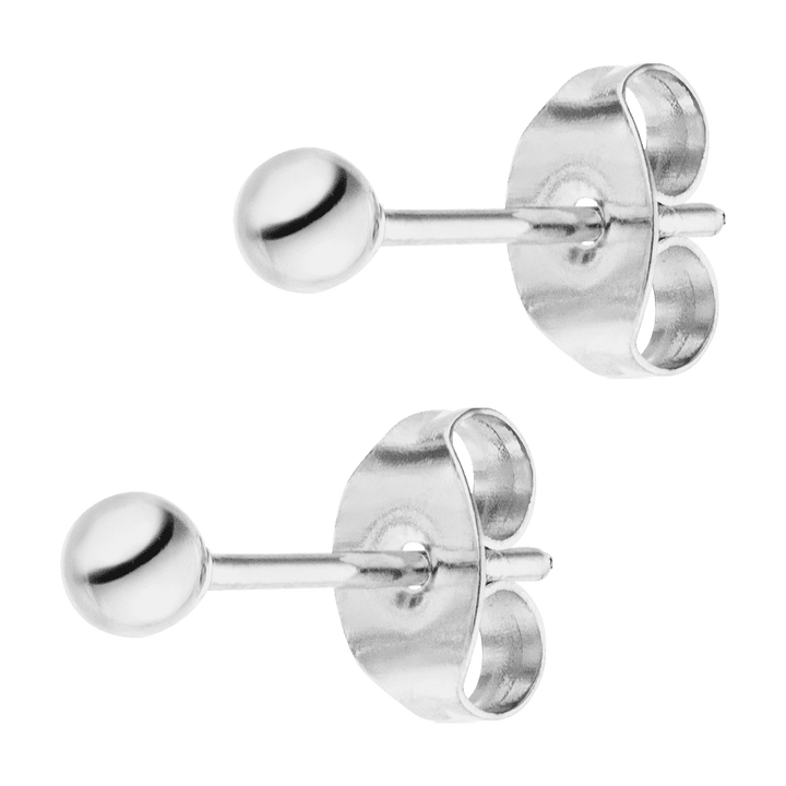 Titan Ohrstecker in Silber mit Kugeln wasserfest