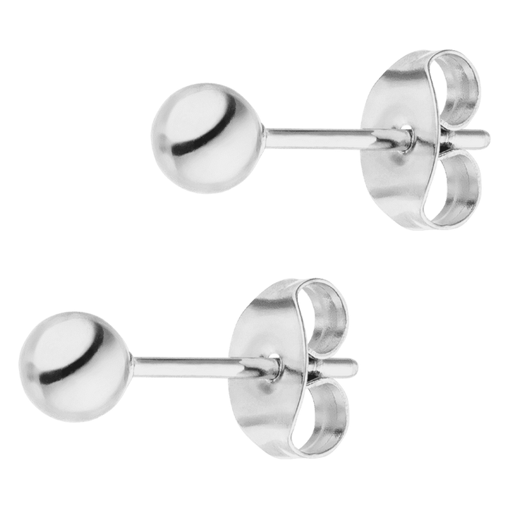 Kügelchen Ohrstecker Titan Silber wasserfest dezent schlicht