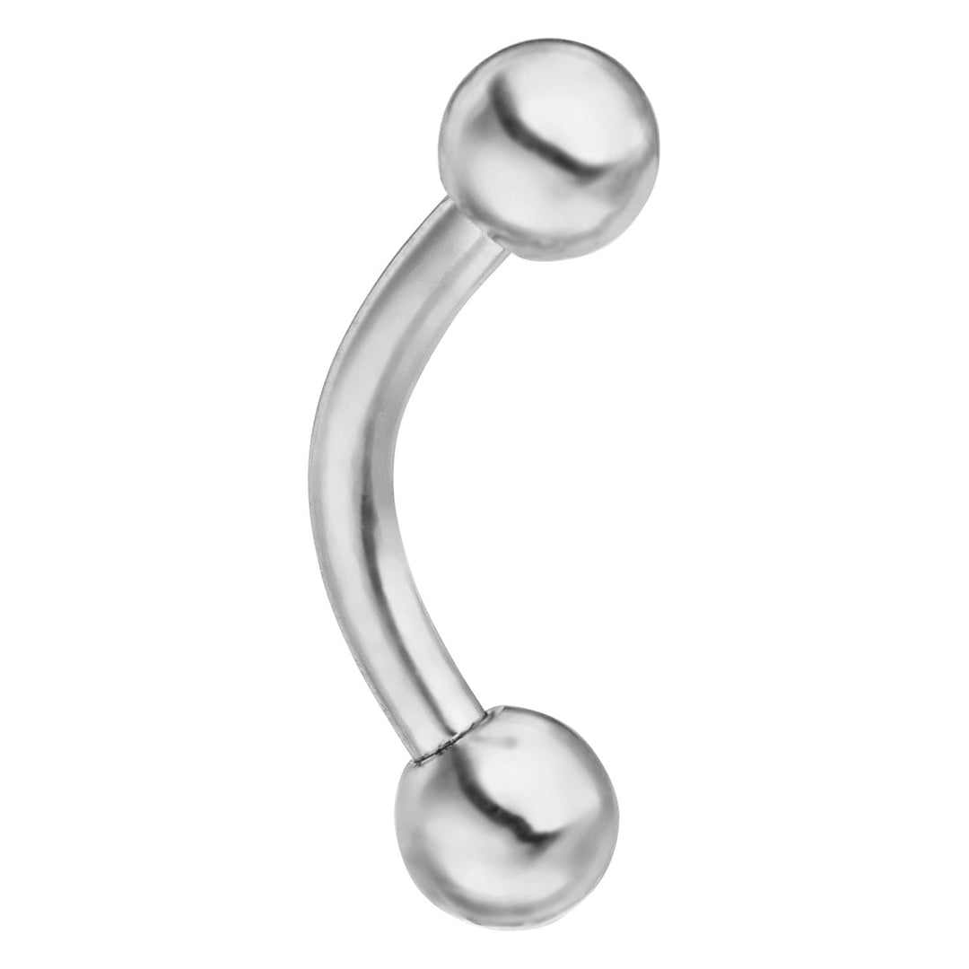 Bananen Piercing silber Chirurgenstahl gebogen dezent