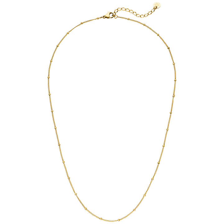 Dezente Kette mit Kügelchen gold wasserfest filigran vergoldet