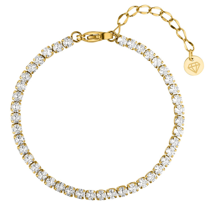 Tennis Armband gold 18K vergoldet wasserfest Zirkonia