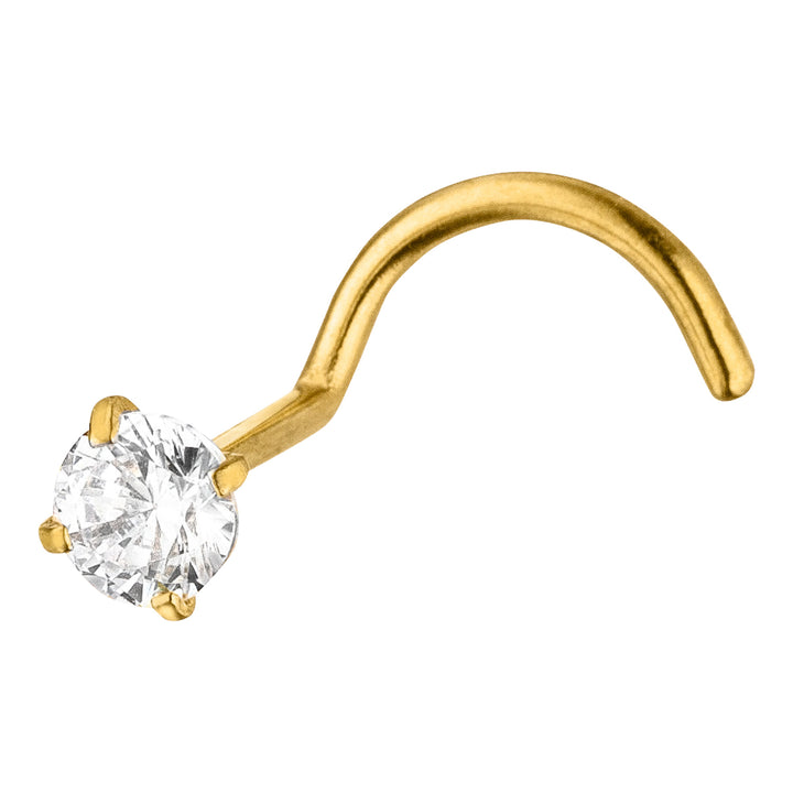 Nasenstecker Spiral Tennis Gold Titan 18K vergoldet