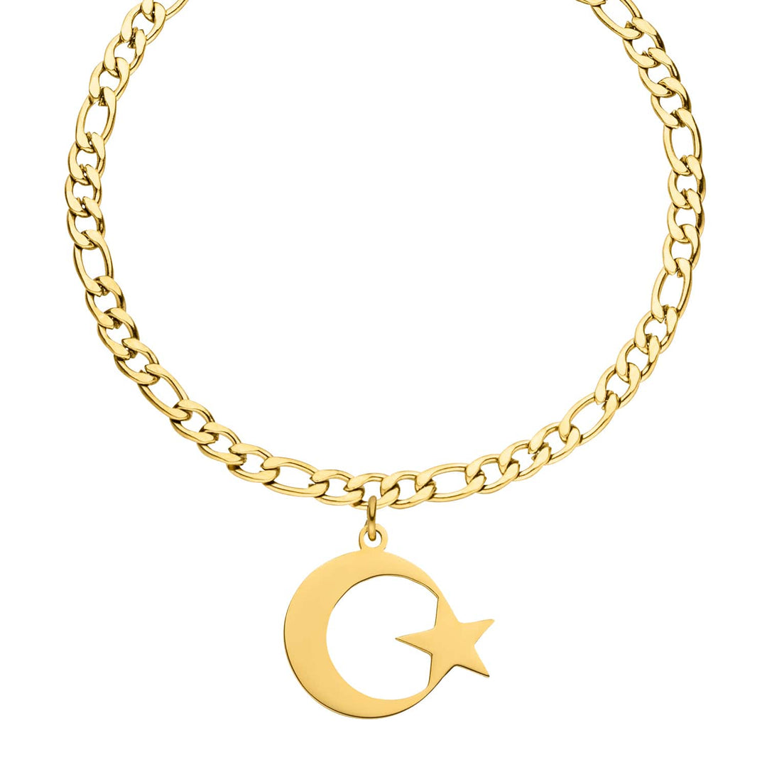 Türkei Armband Türkischer Mond 18K vergoldet