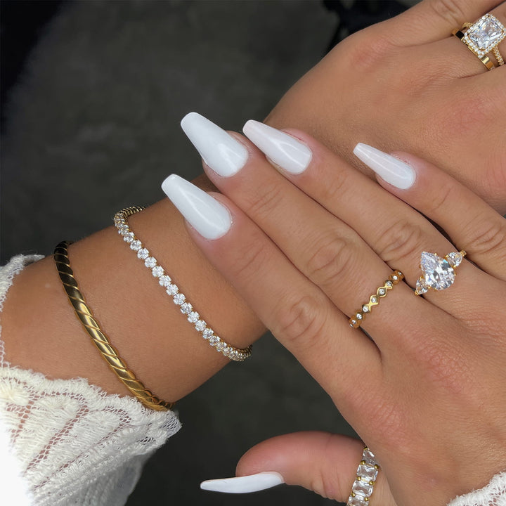 Kordel Armreif gold 18K vergoldet wasserfest Edelstahl