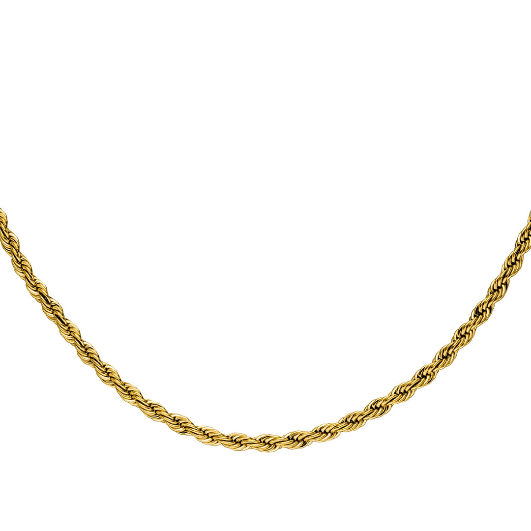 Twist verdrehte Halskette wasserfest Gold Edelstahl